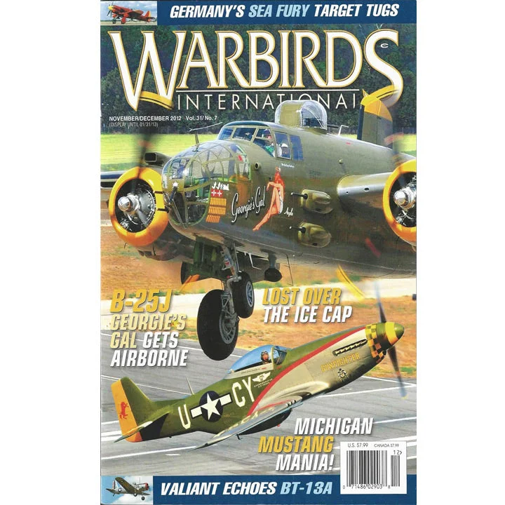 B-25 Mitchell "Georgie's Gal" Warbird International Nov/Dec 2012 Magazine