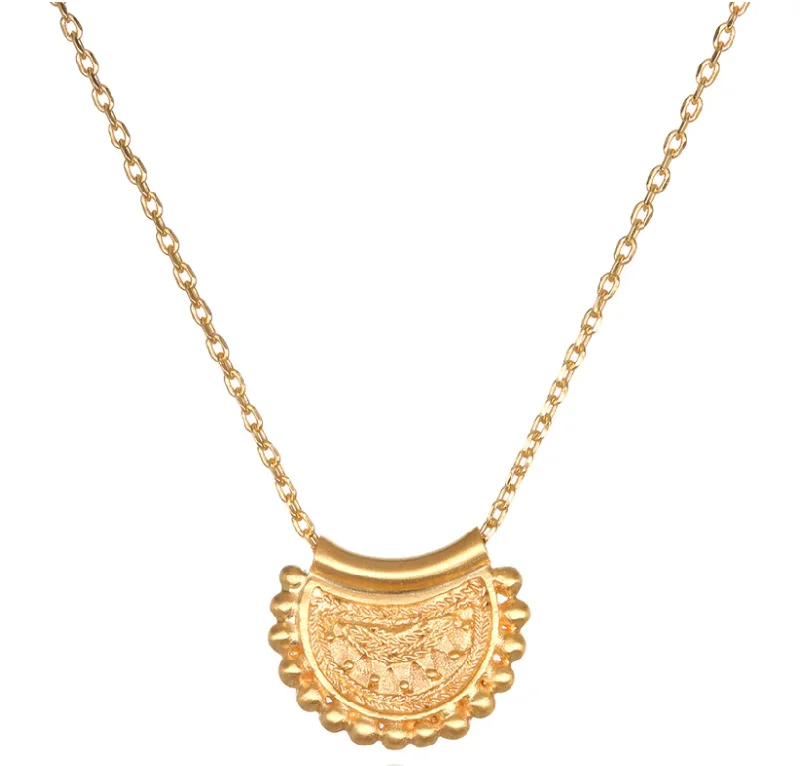 GOLD MINI MANDALA NECKLACE