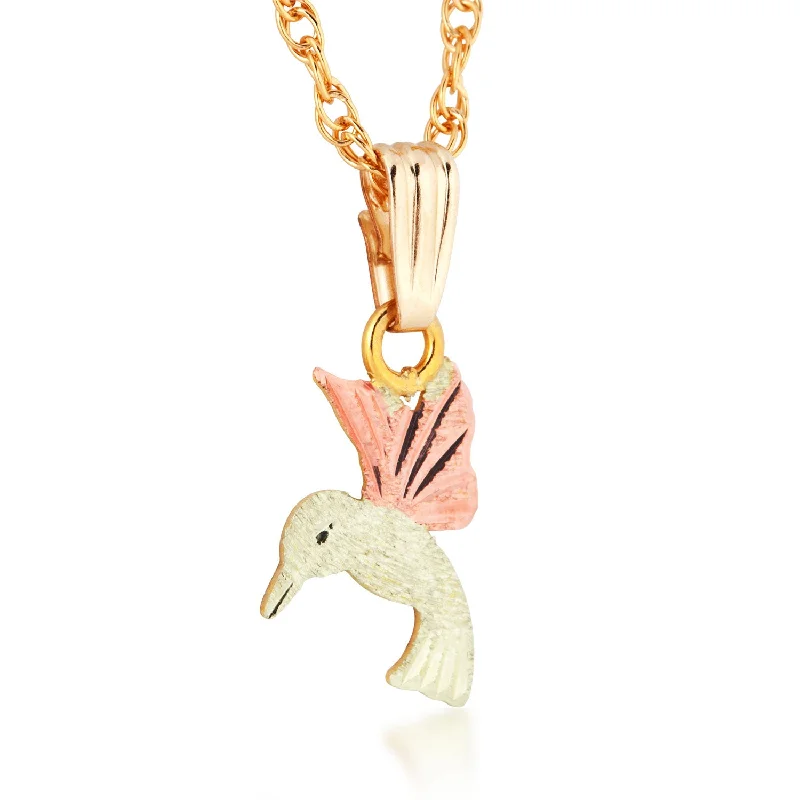 Landstrom's Black Hills Gold Hummingbird Pendant