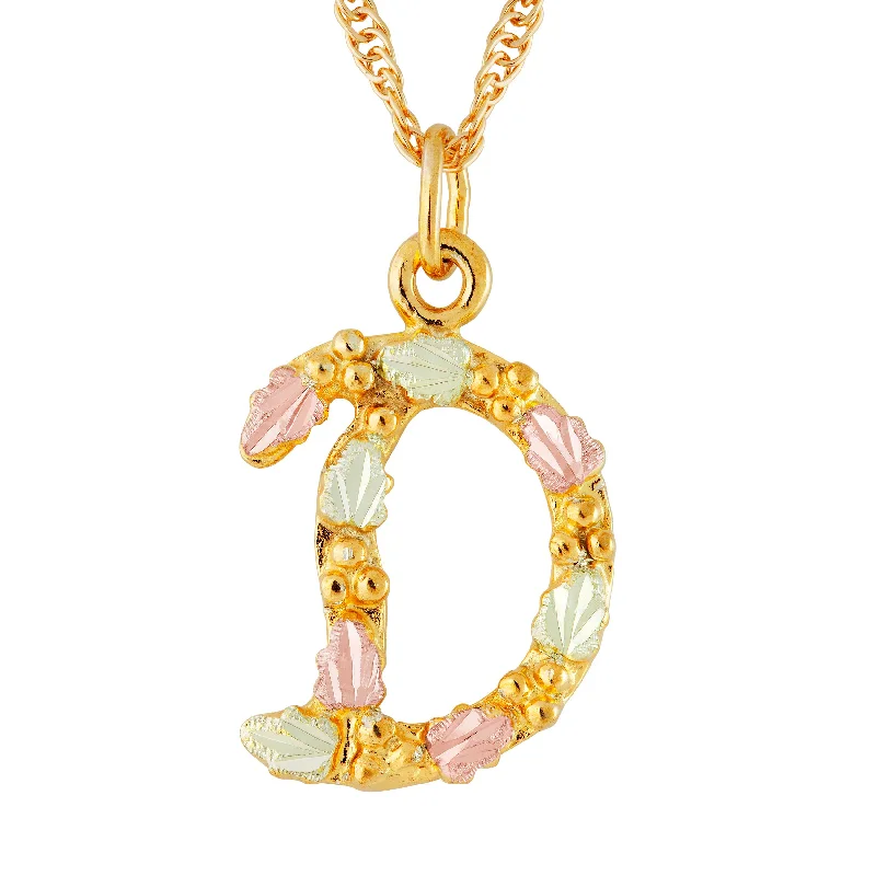 Landstrom's Black Hills Gold Initial Pendant - D