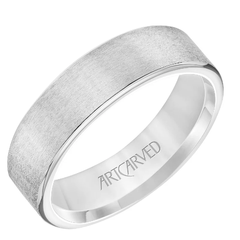 Men's Wedding Band in 14kt White (6mm)