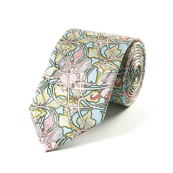 Mucha Wallpaper Silk Tie