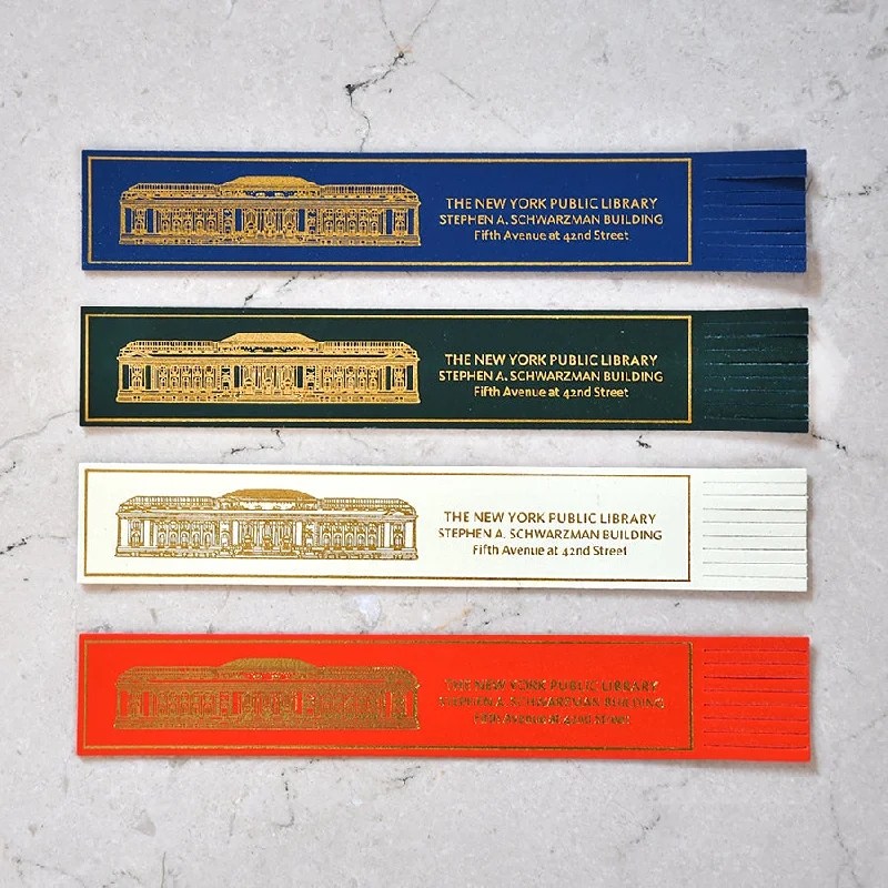 NYPL Leather Library Bookmark