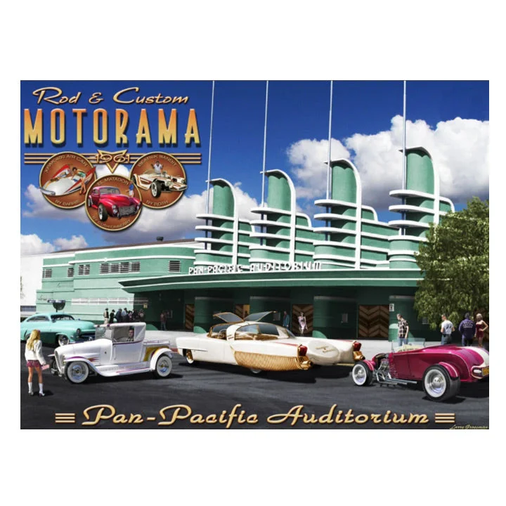 "Rod & Custom Motorama 1961 Pan Pacific" 19 X 25  by Larry Grossman