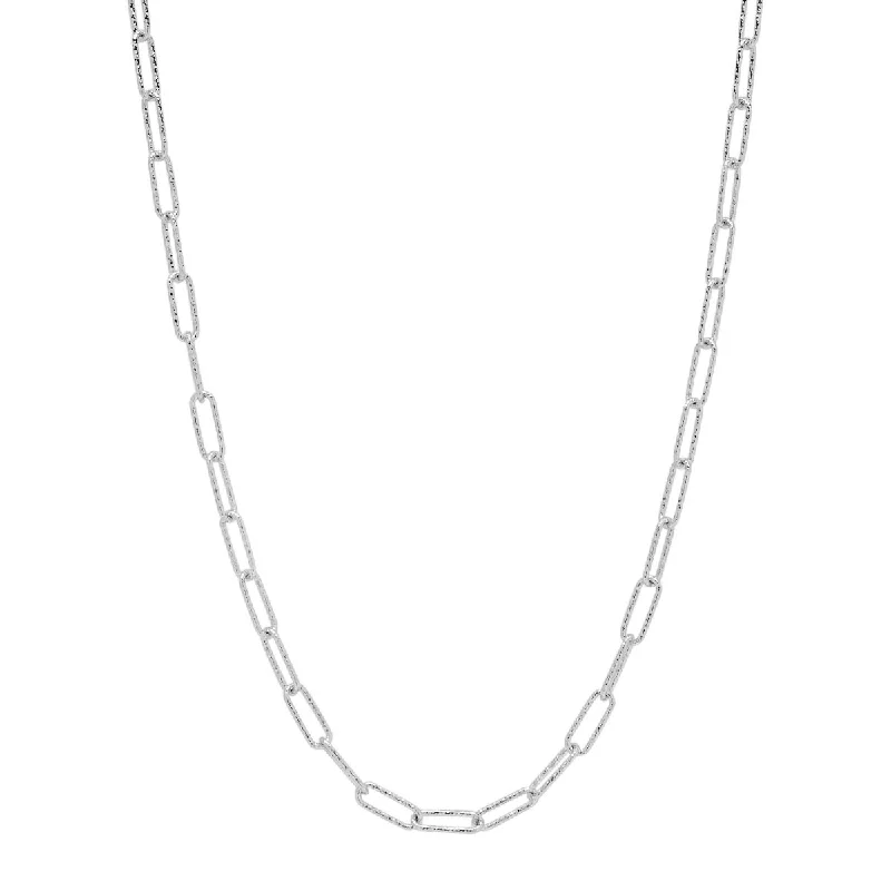 Paperclip Link Necklace in Sterling Silver