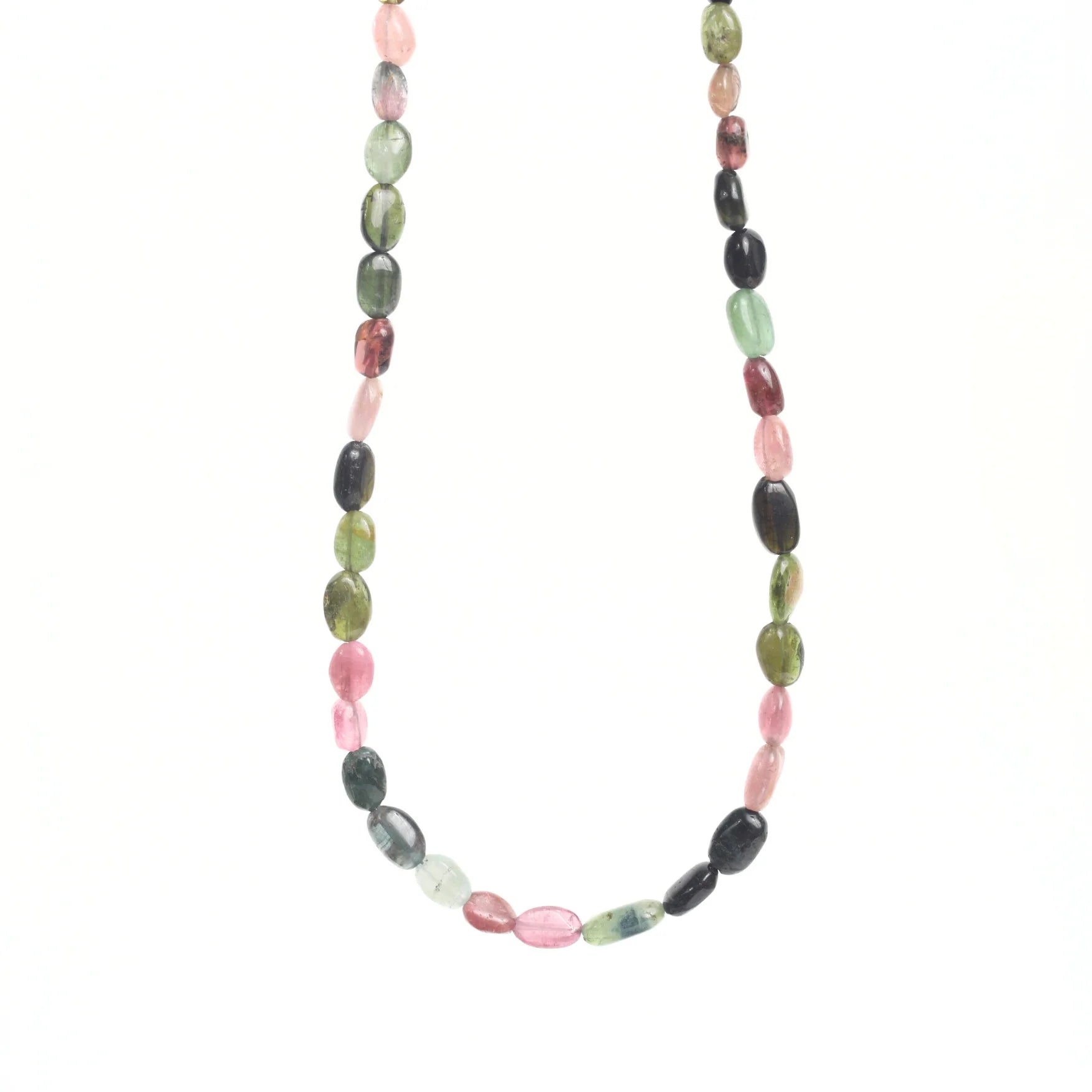 Pebble Tourmaline Beaded Necklace